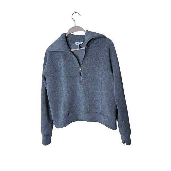 SPANX Tops - Spanx Air Essentials Half Zip Sweatshirt Pullover Grey Heather XS